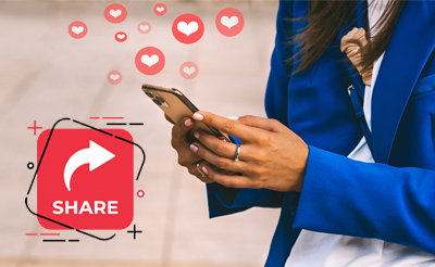 Social Media Graphics Button